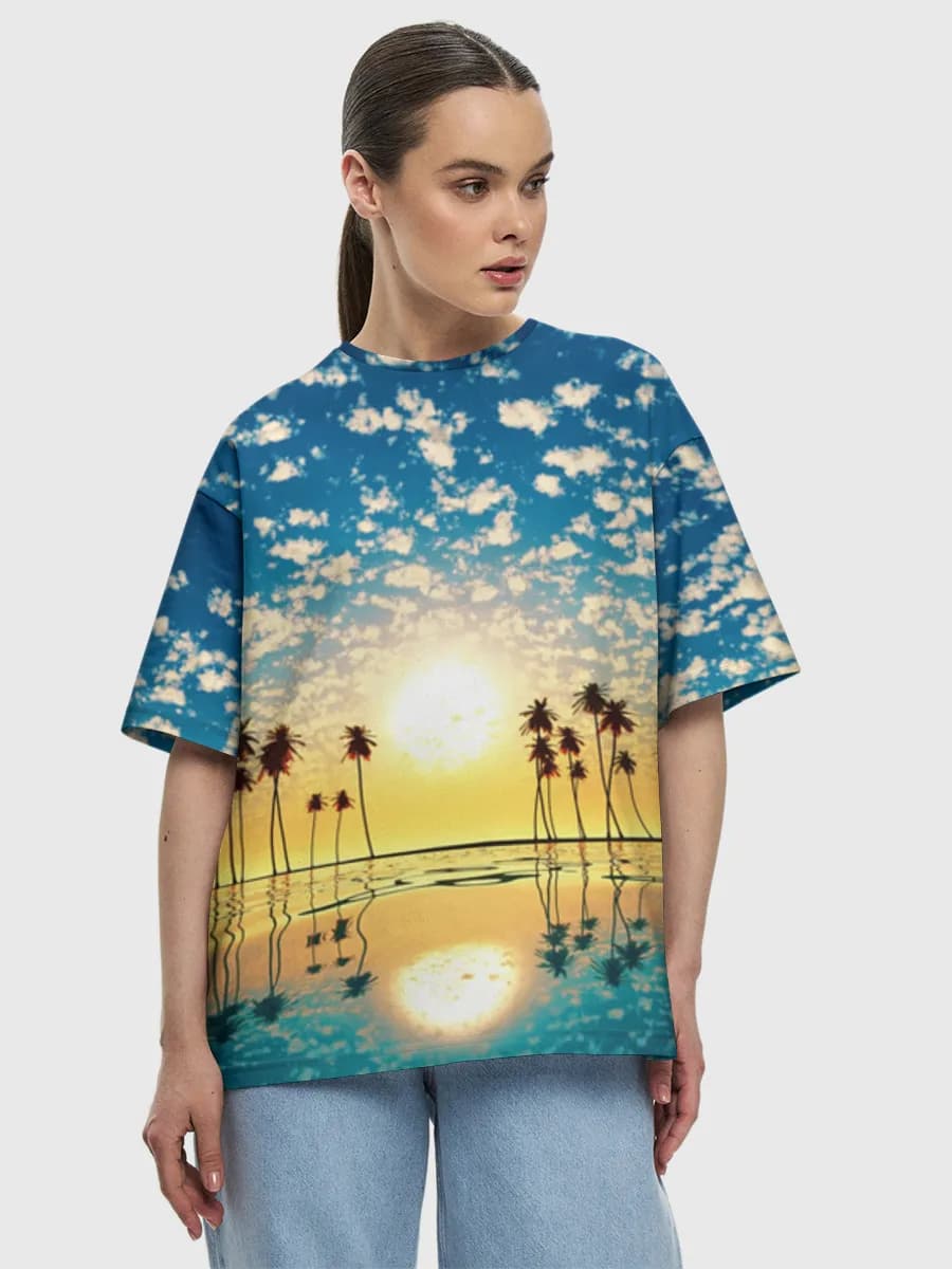 Women's oversized cotton T-shirt