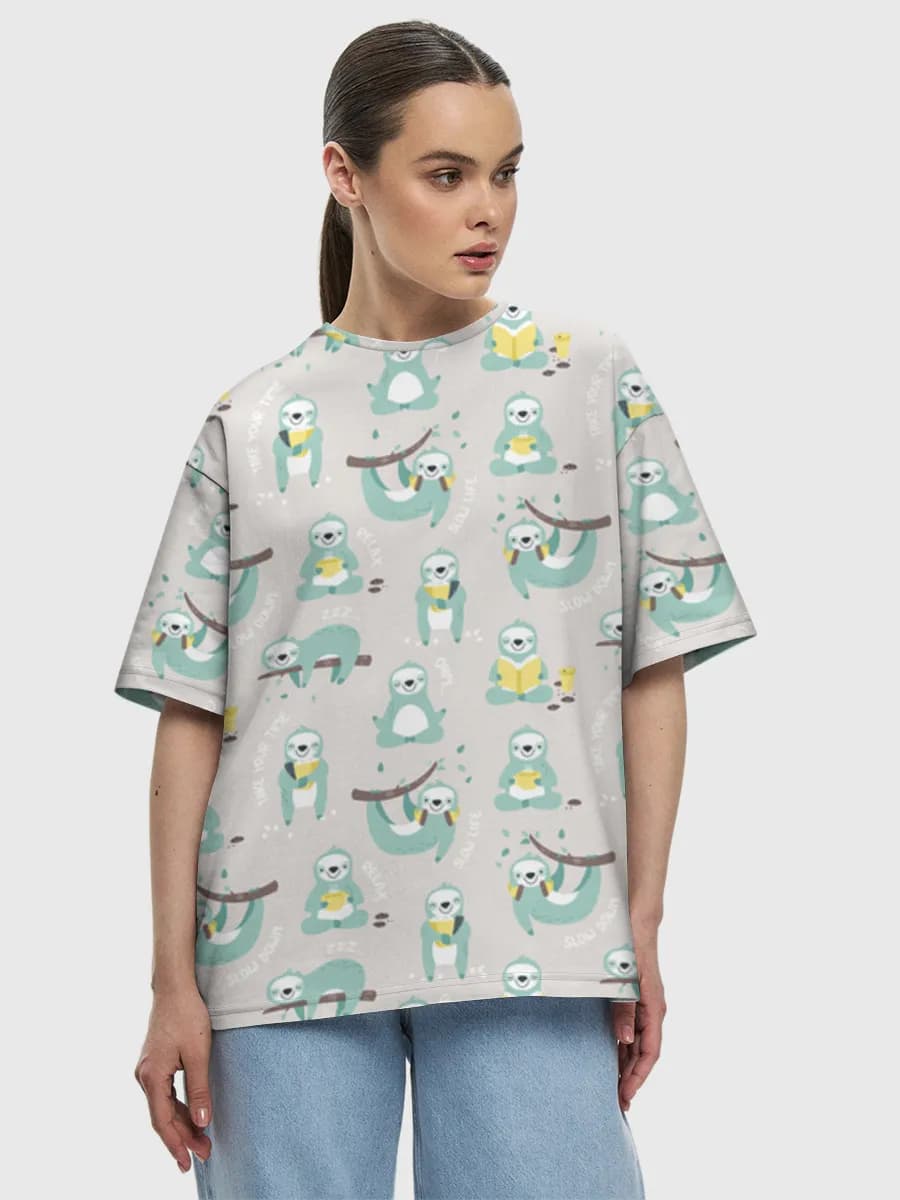 Women's oversized cotton T-shirt