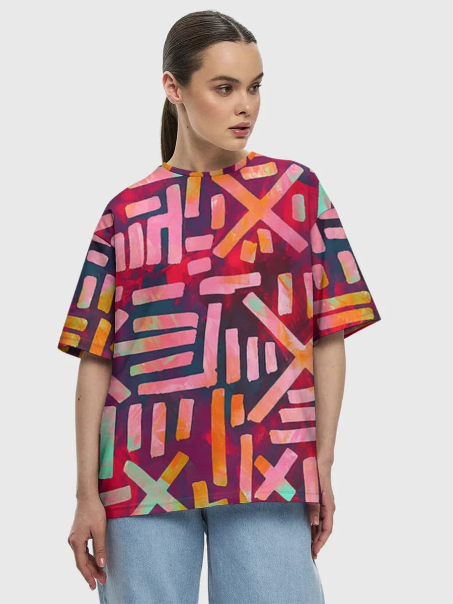 Women's oversized cotton T-shirt