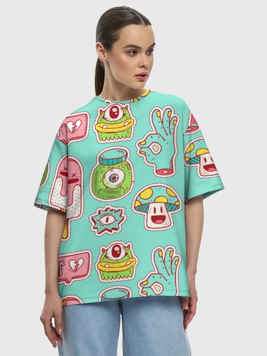 Women's oversized cotton T-shirt