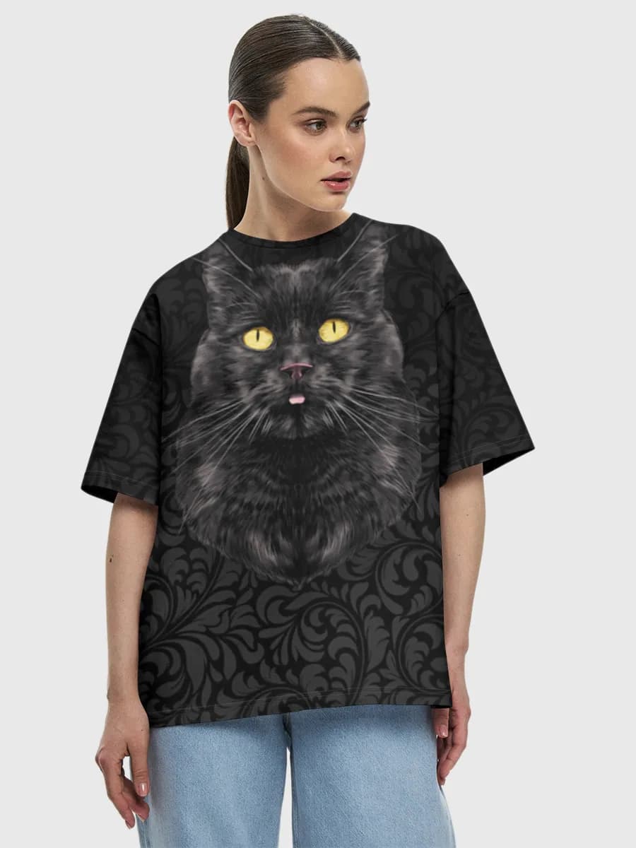 Gothic Black Cat Portrait