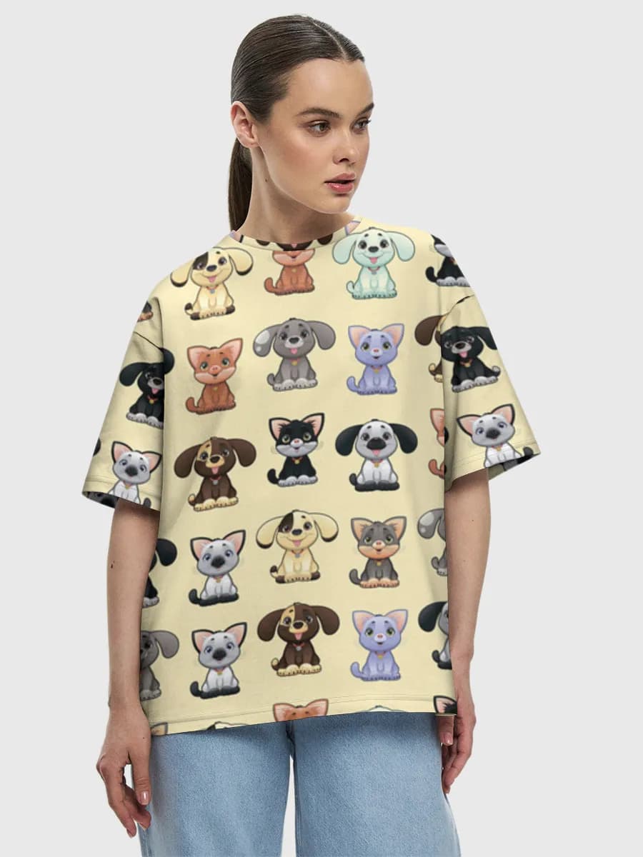 Women's oversized cotton T-shirt