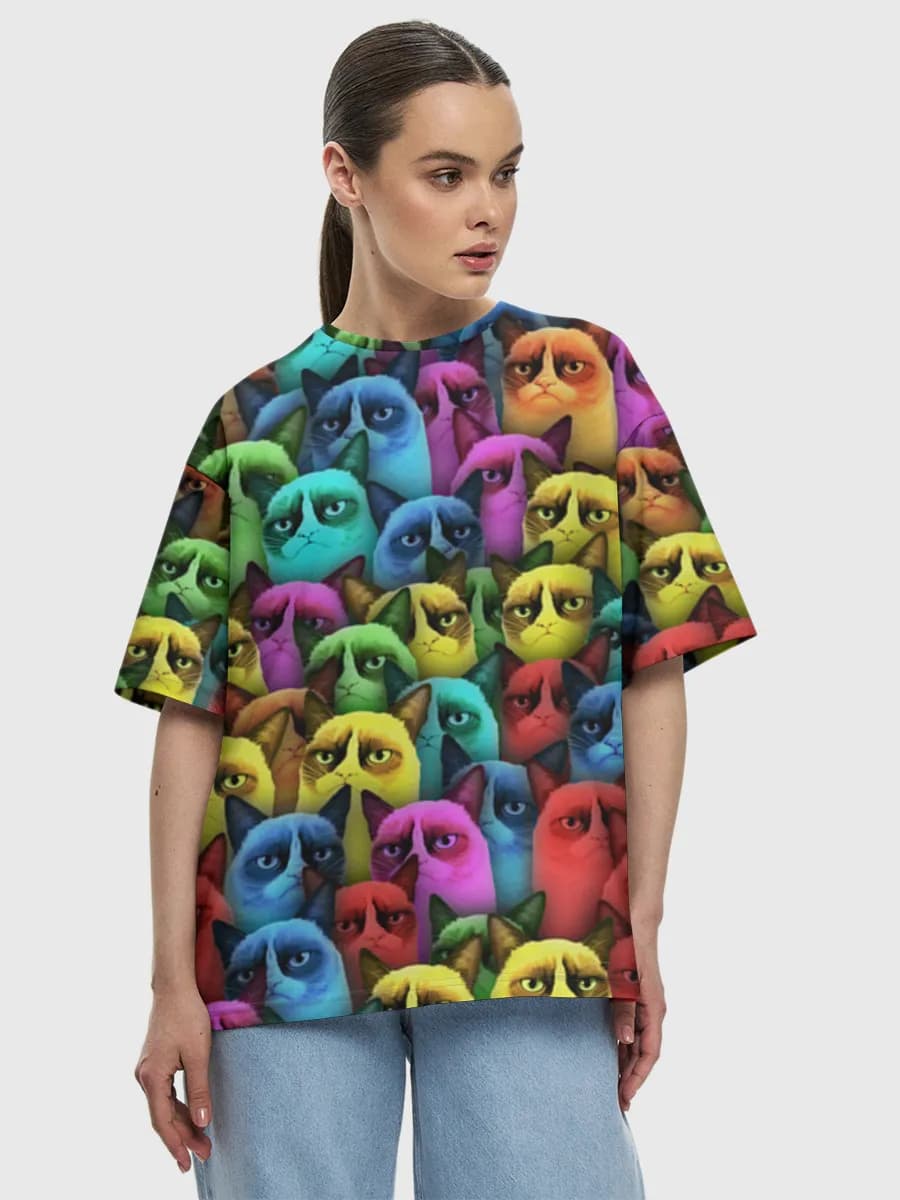 Women's oversized cotton T-shirt