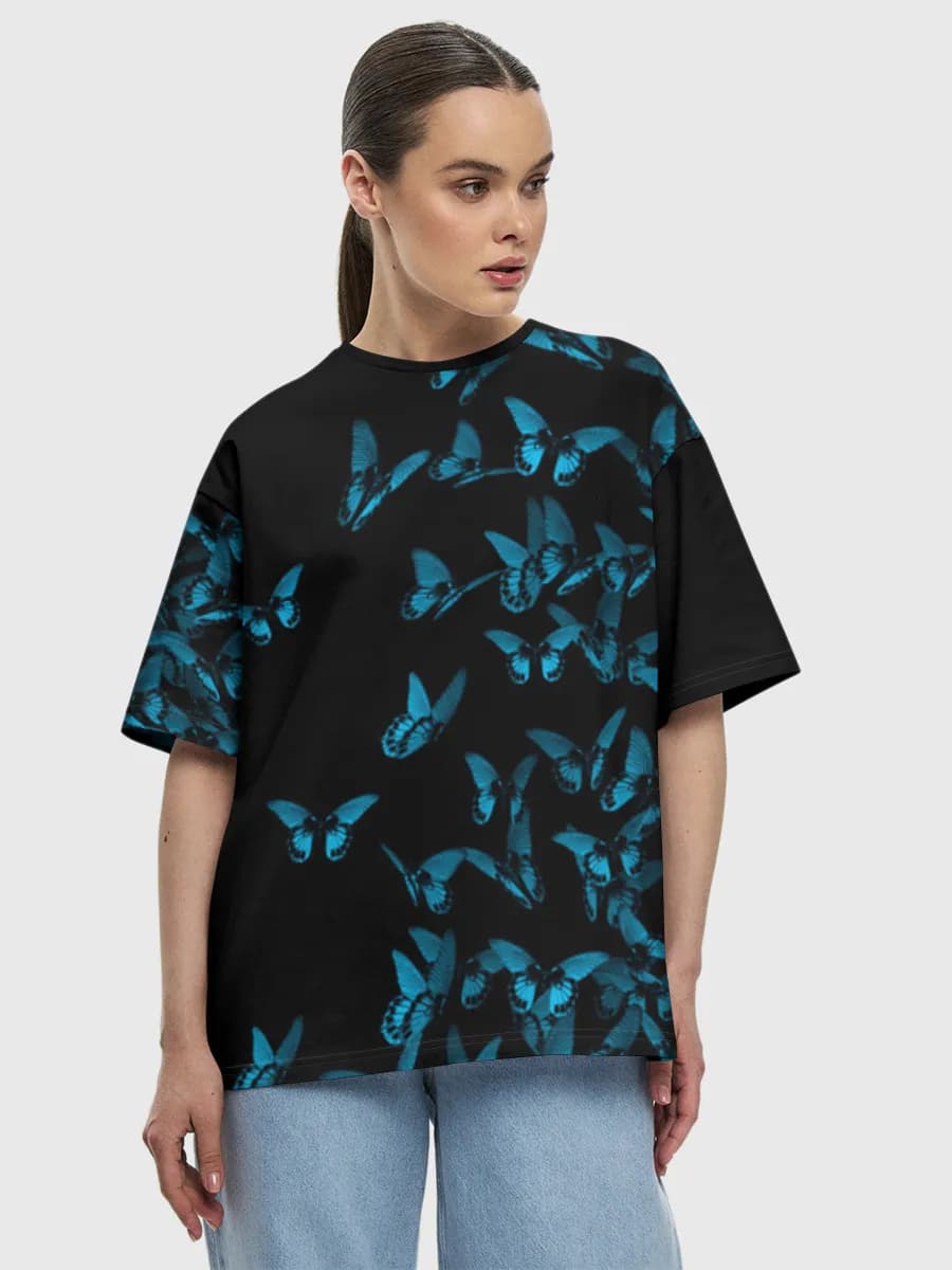 Blue Butterfly Swarm