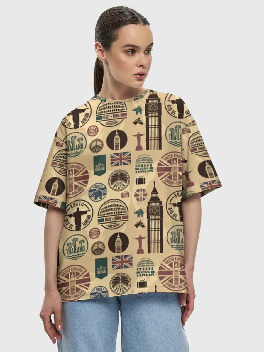 Women's oversized cotton T-shirt