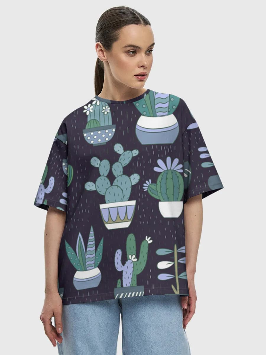 Women's oversized cotton T-shirt