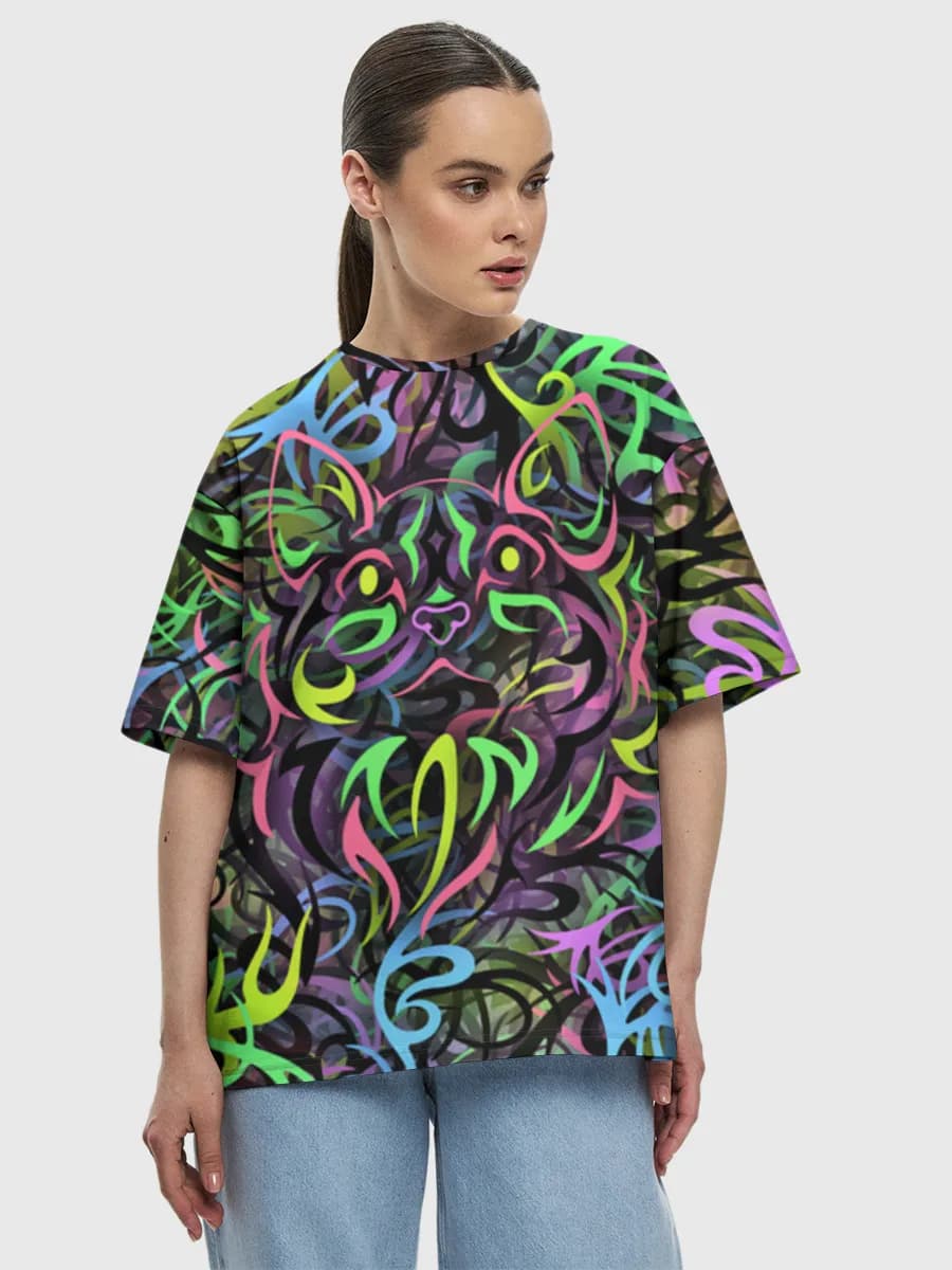 Women's oversized cotton T-shirt