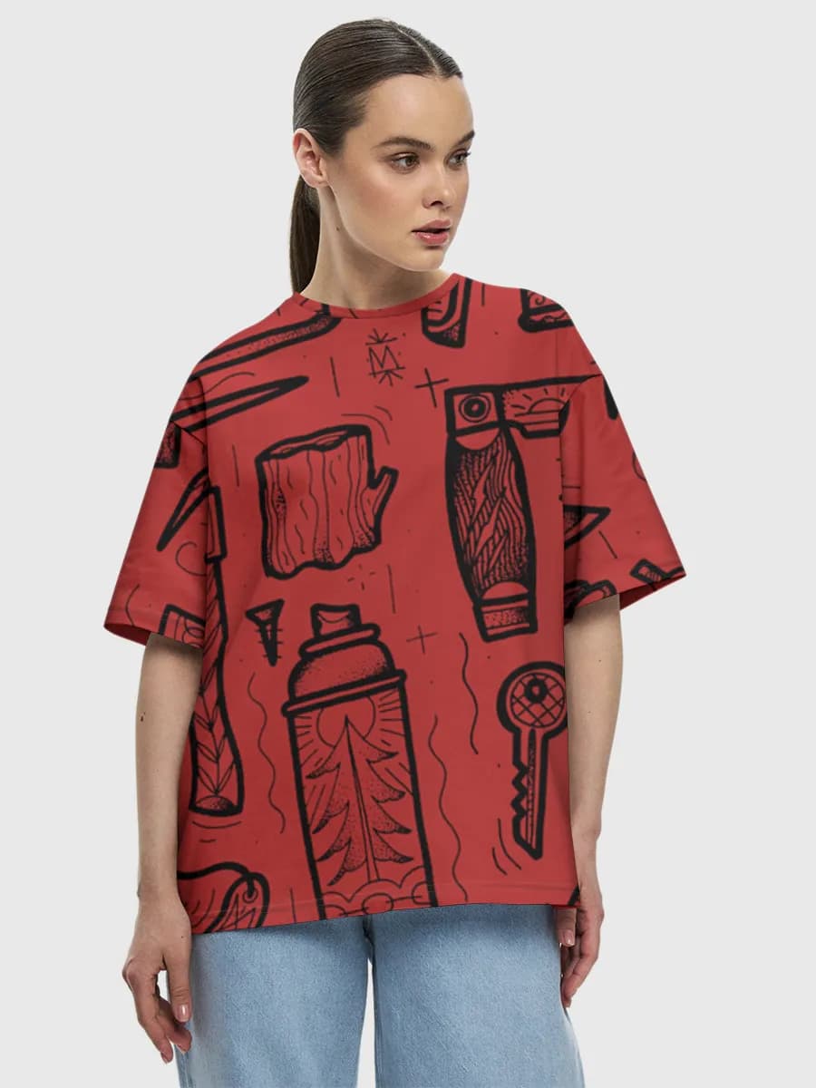 Women's oversized cotton T-shirt