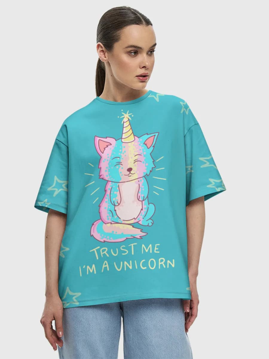 Women's oversized cotton T-shirt