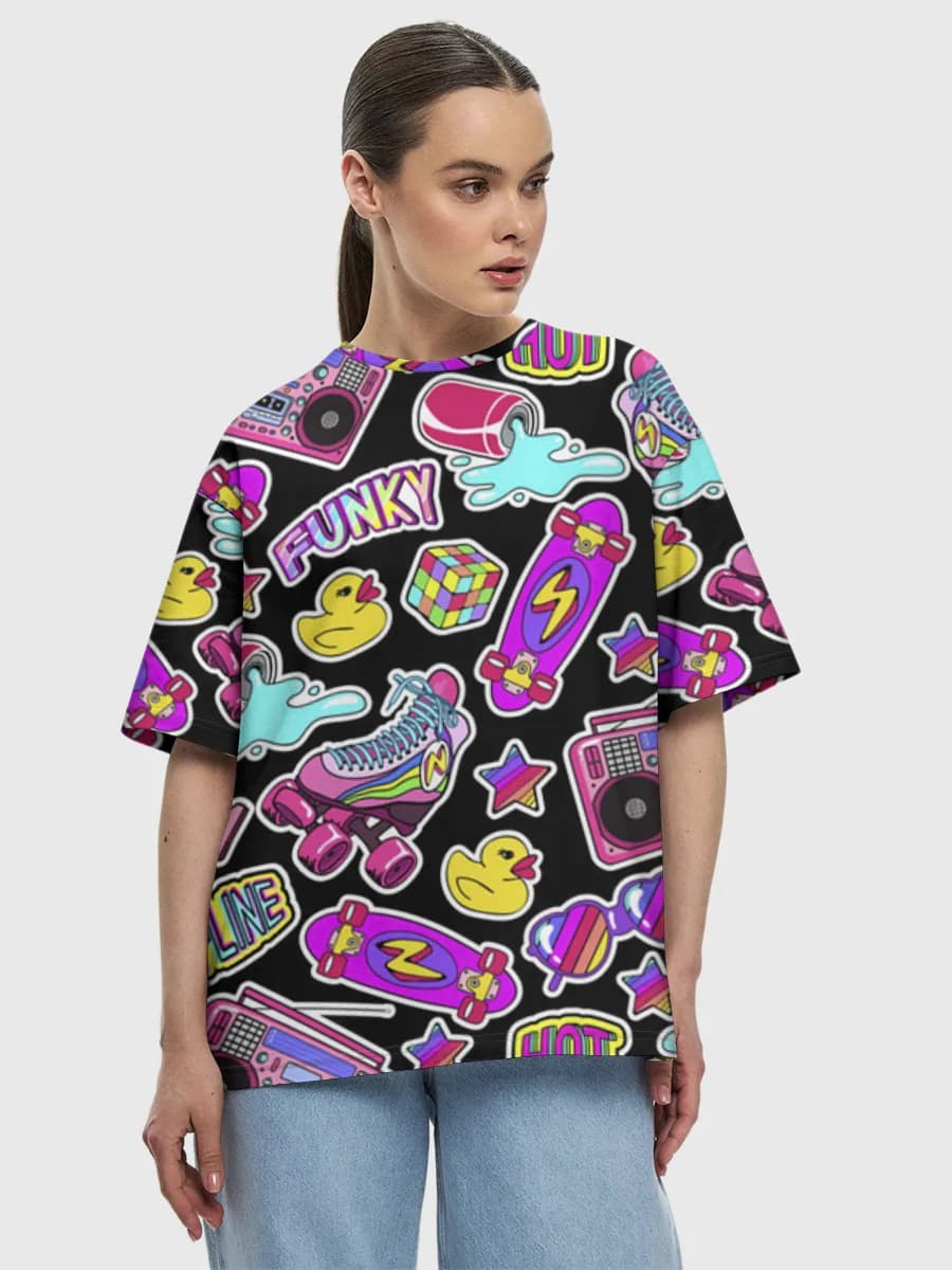Women's oversized cotton T-shirt
