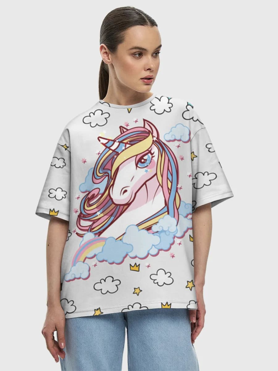 Women's oversized cotton T-shirt