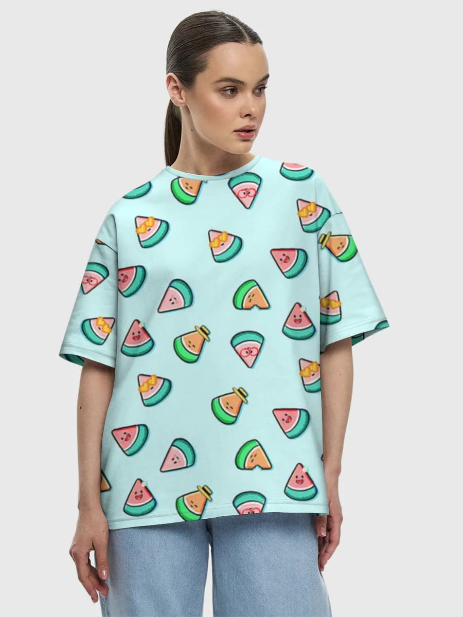 Women's oversized cotton T-shirt
