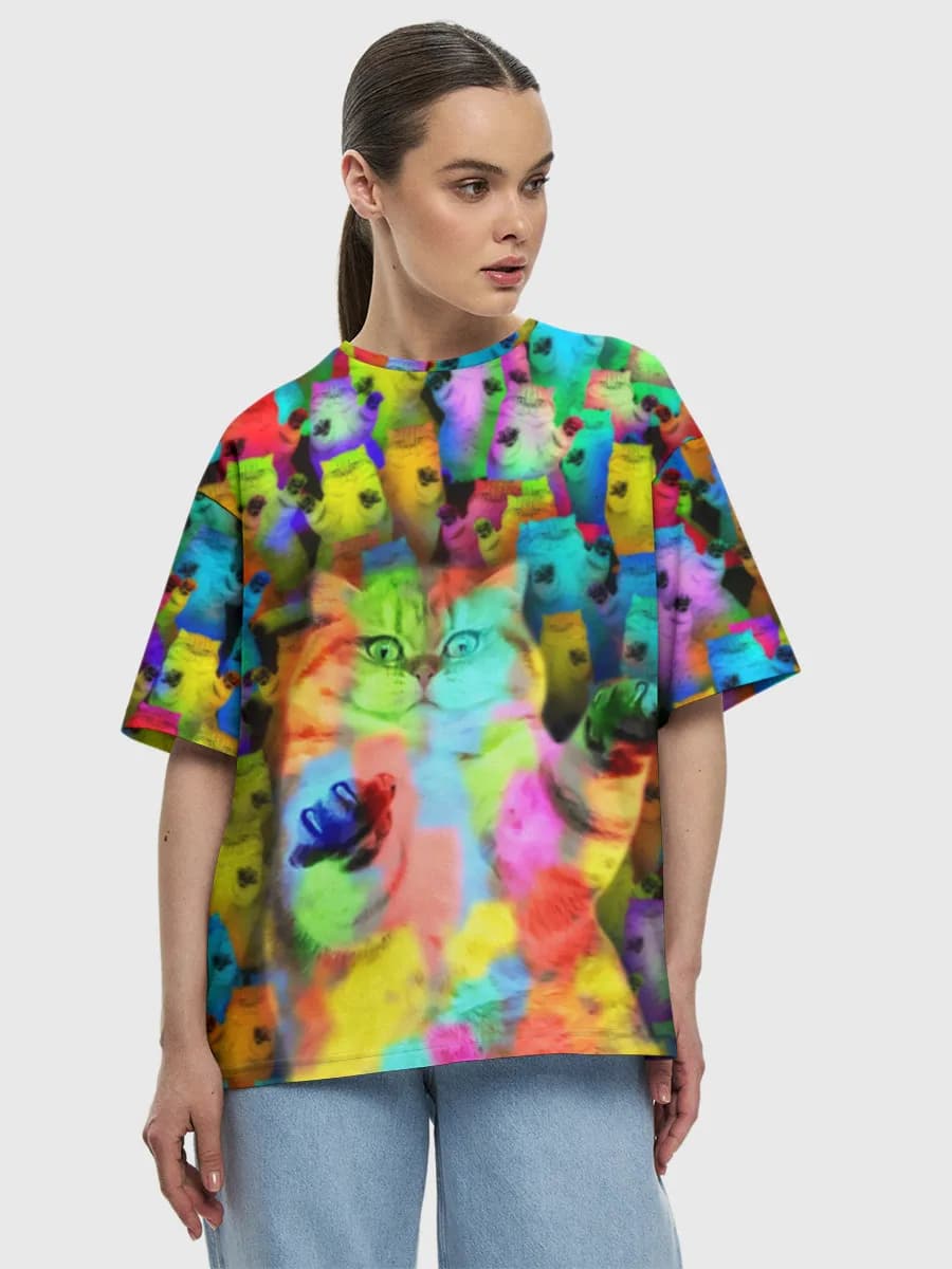 Women's oversized cotton T-shirt