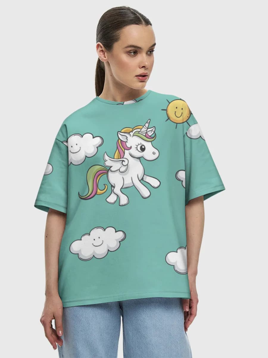 Women's oversized cotton T-shirt