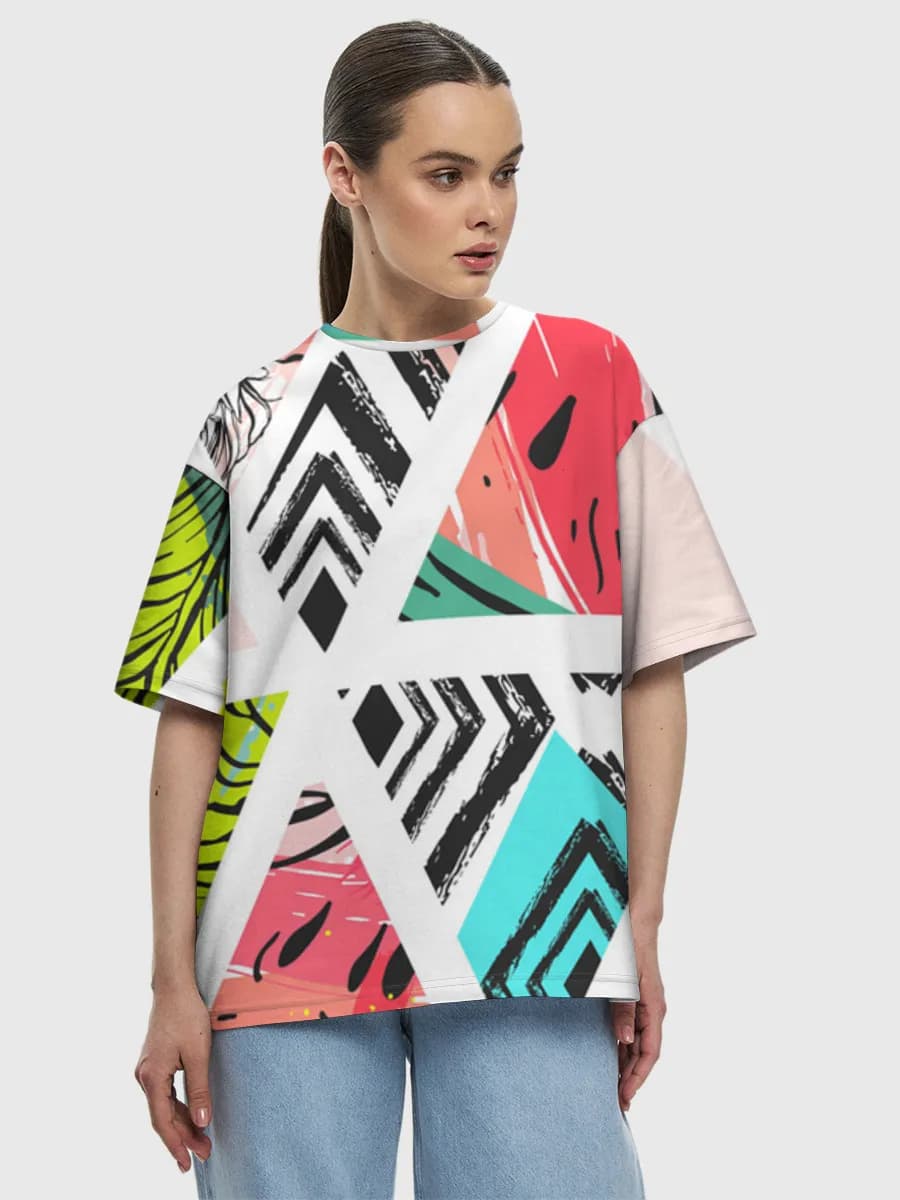 Women's oversized cotton T-shirt