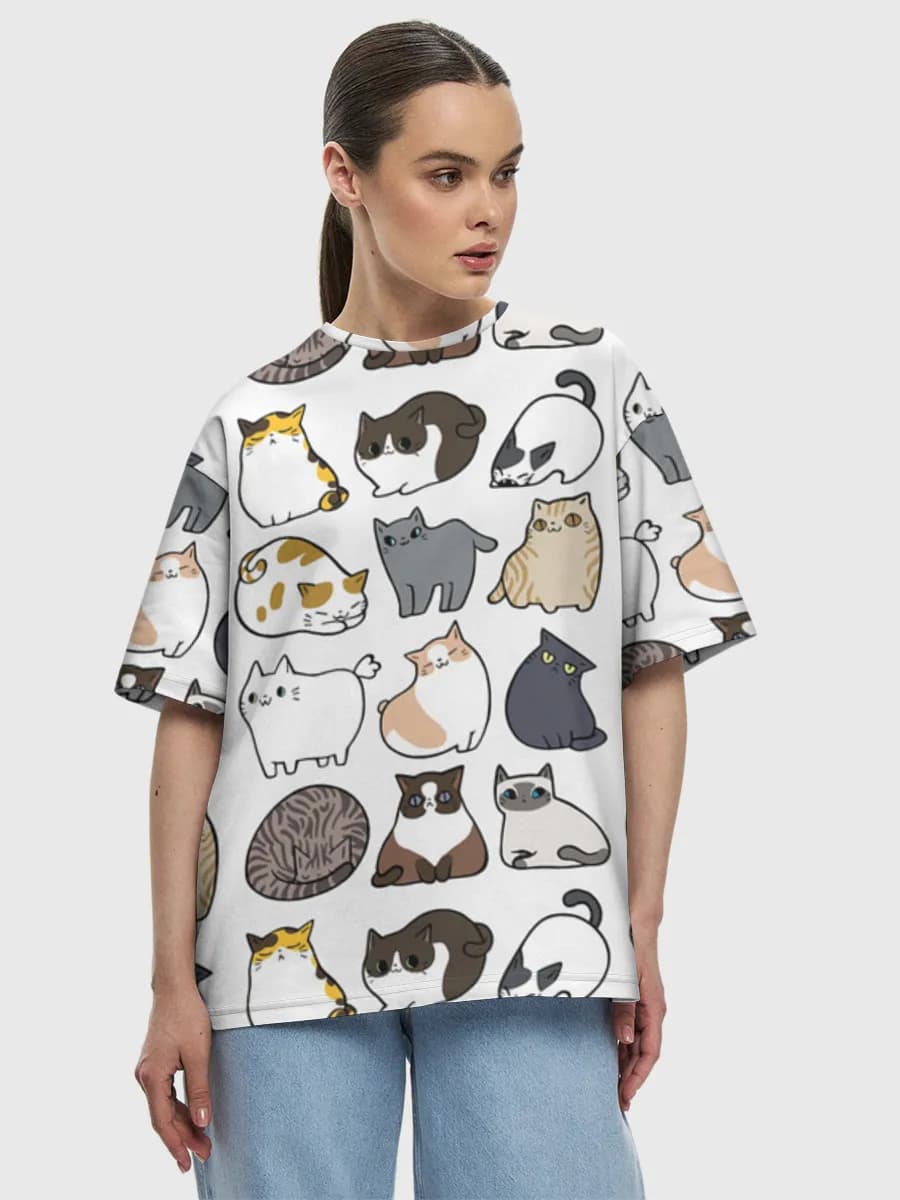 Women's oversized cotton T-shirt