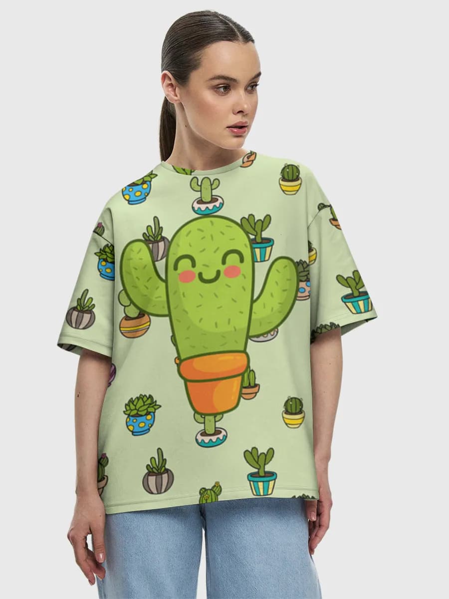 Women's oversized cotton T-shirt