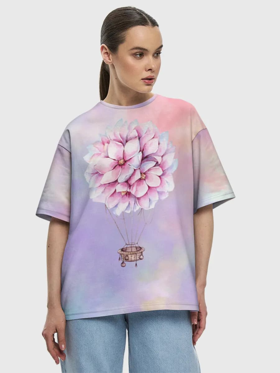 Women's oversized cotton T-shirt