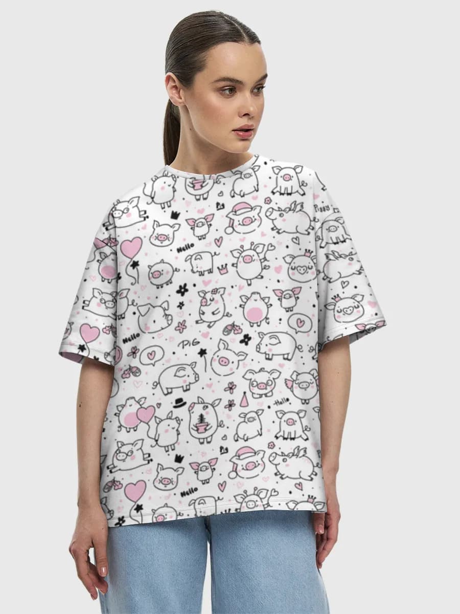 Women's oversized cotton T-shirt