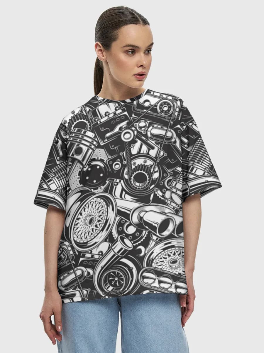 Women's oversized cotton T-shirt