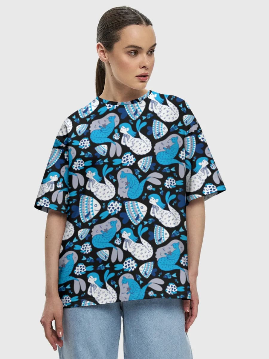 Women's oversized cotton T-shirt