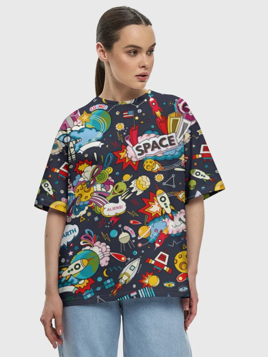 Women's oversized cotton T-shirt