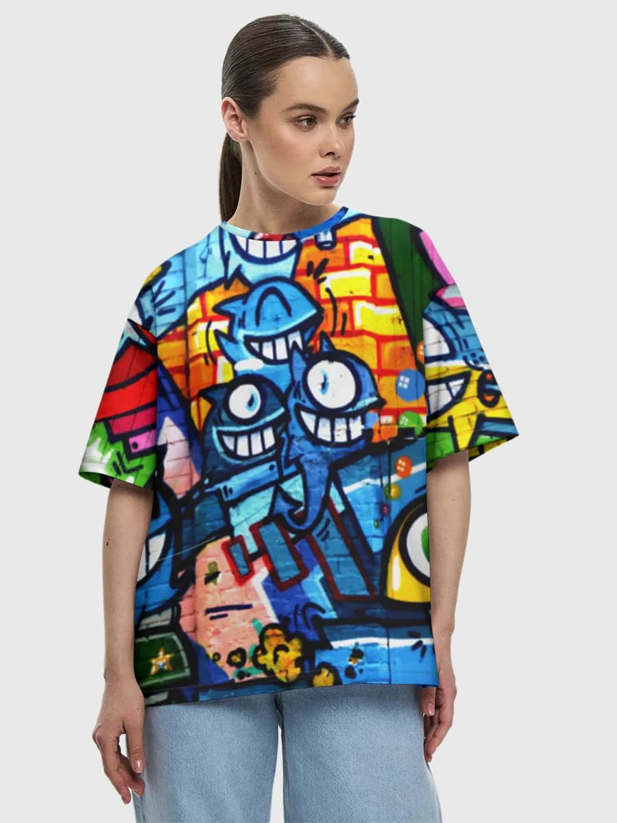 Women's oversized cotton T-shirt