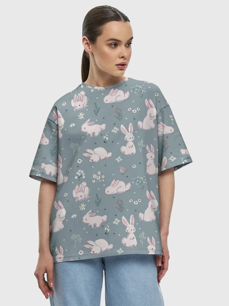 Women's oversized cotton T-shirt