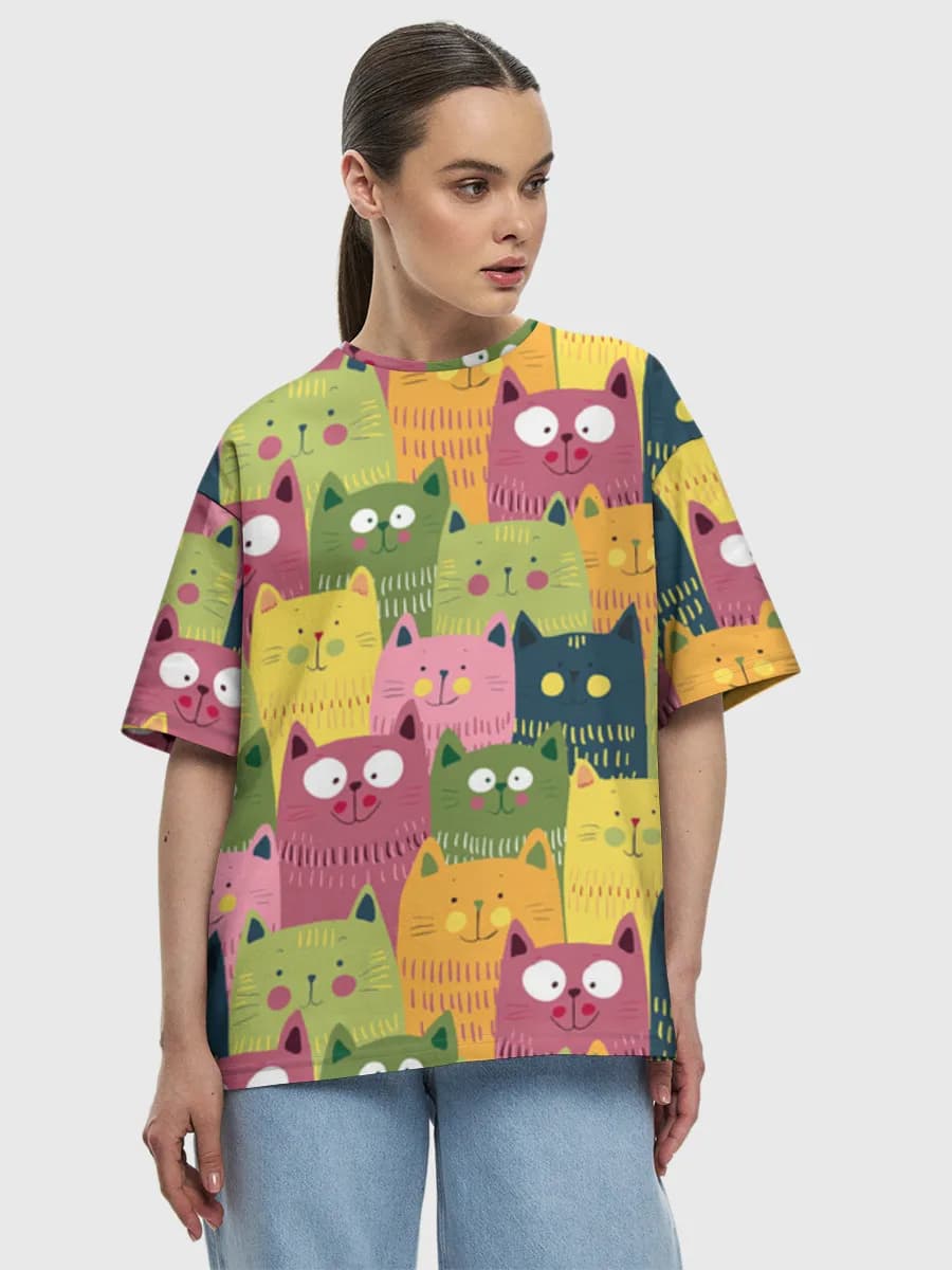 Women's oversized cotton T-shirt