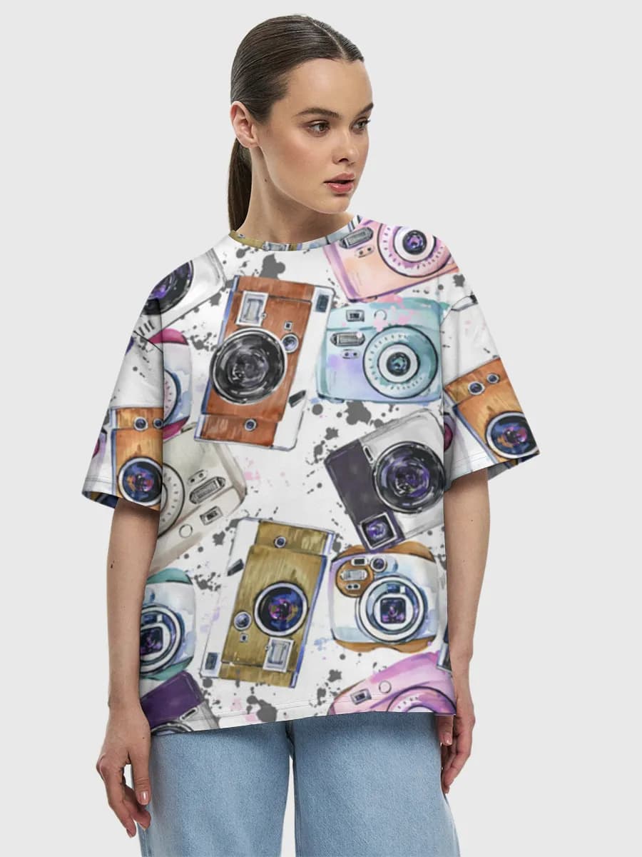 Women's oversized cotton T-shirt