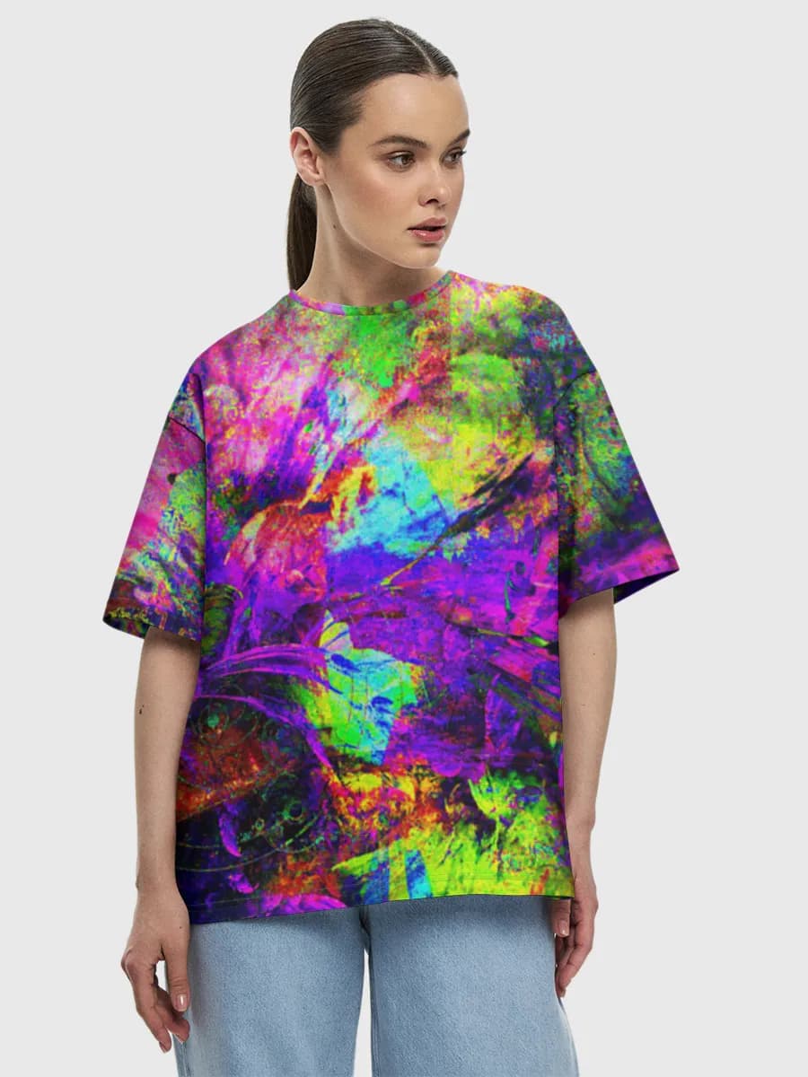 Neon Psychedelic Abstract Splash