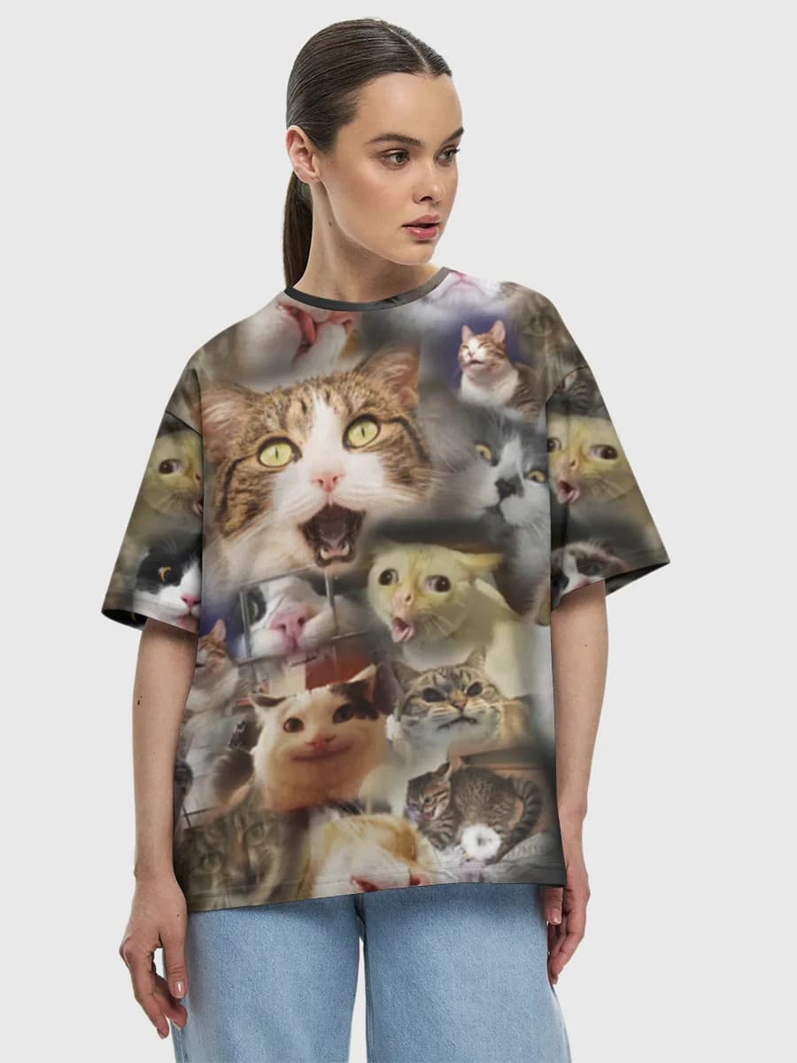 Women's oversized cotton T-shirt