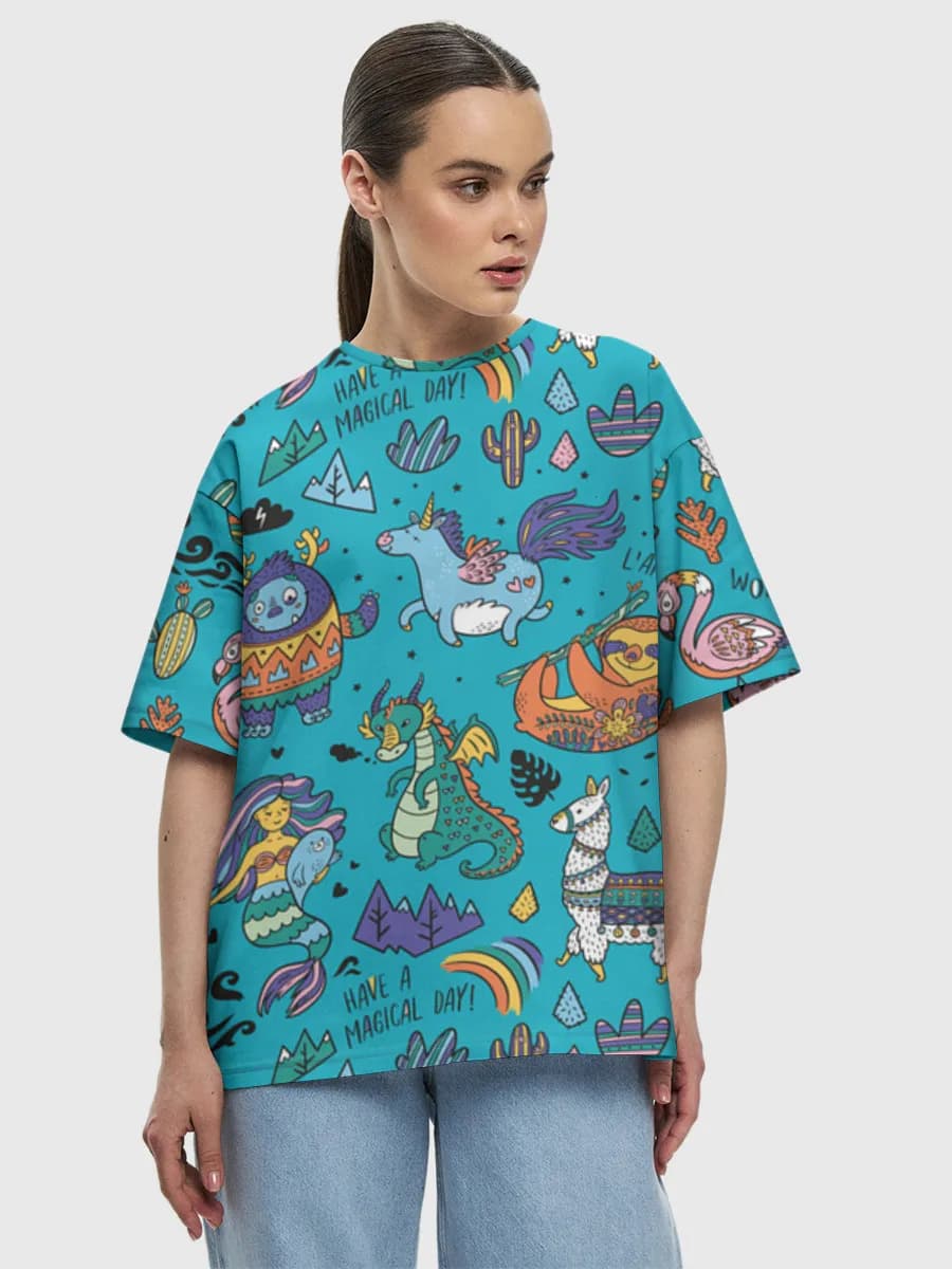 Women's oversized cotton T-shirt