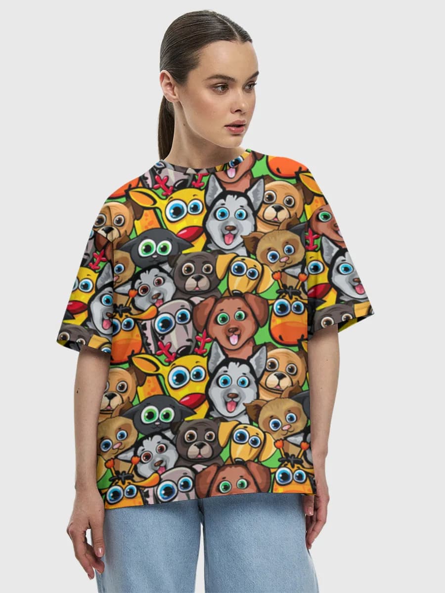 Women's oversized cotton T-shirt