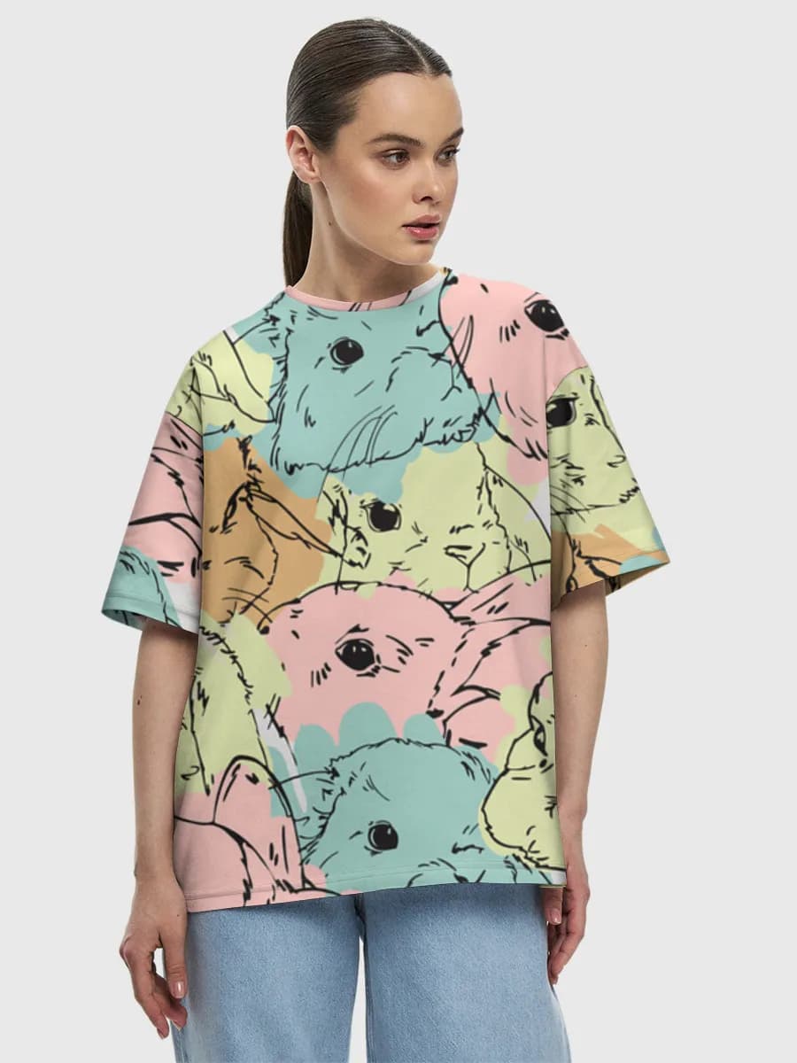 Women's oversized cotton T-shirt