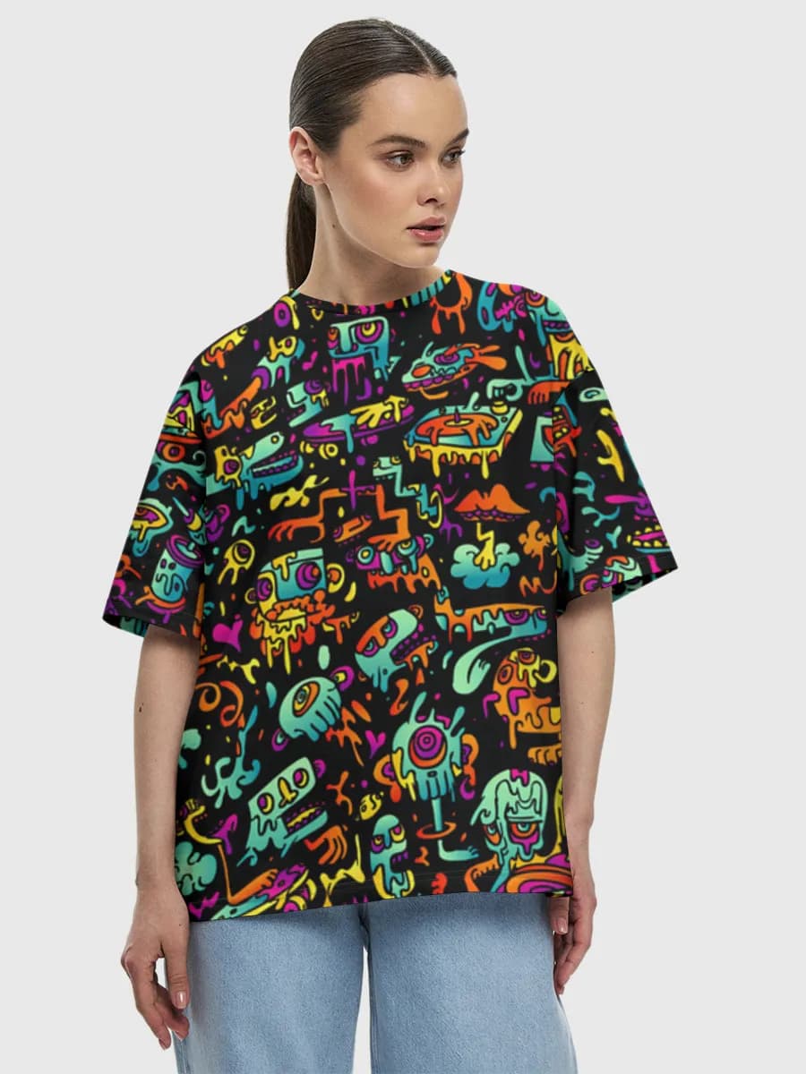 Women's oversized cotton T-shirt