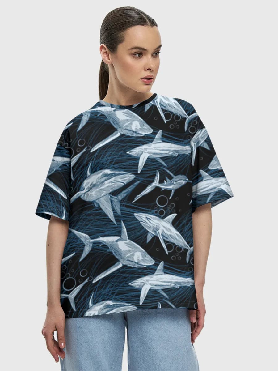 Women's oversized cotton T-shirt