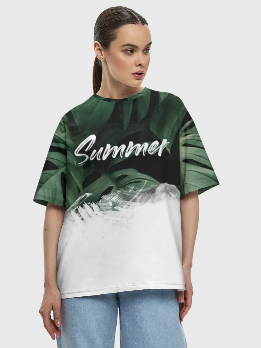 Women's oversized cotton T-shirt