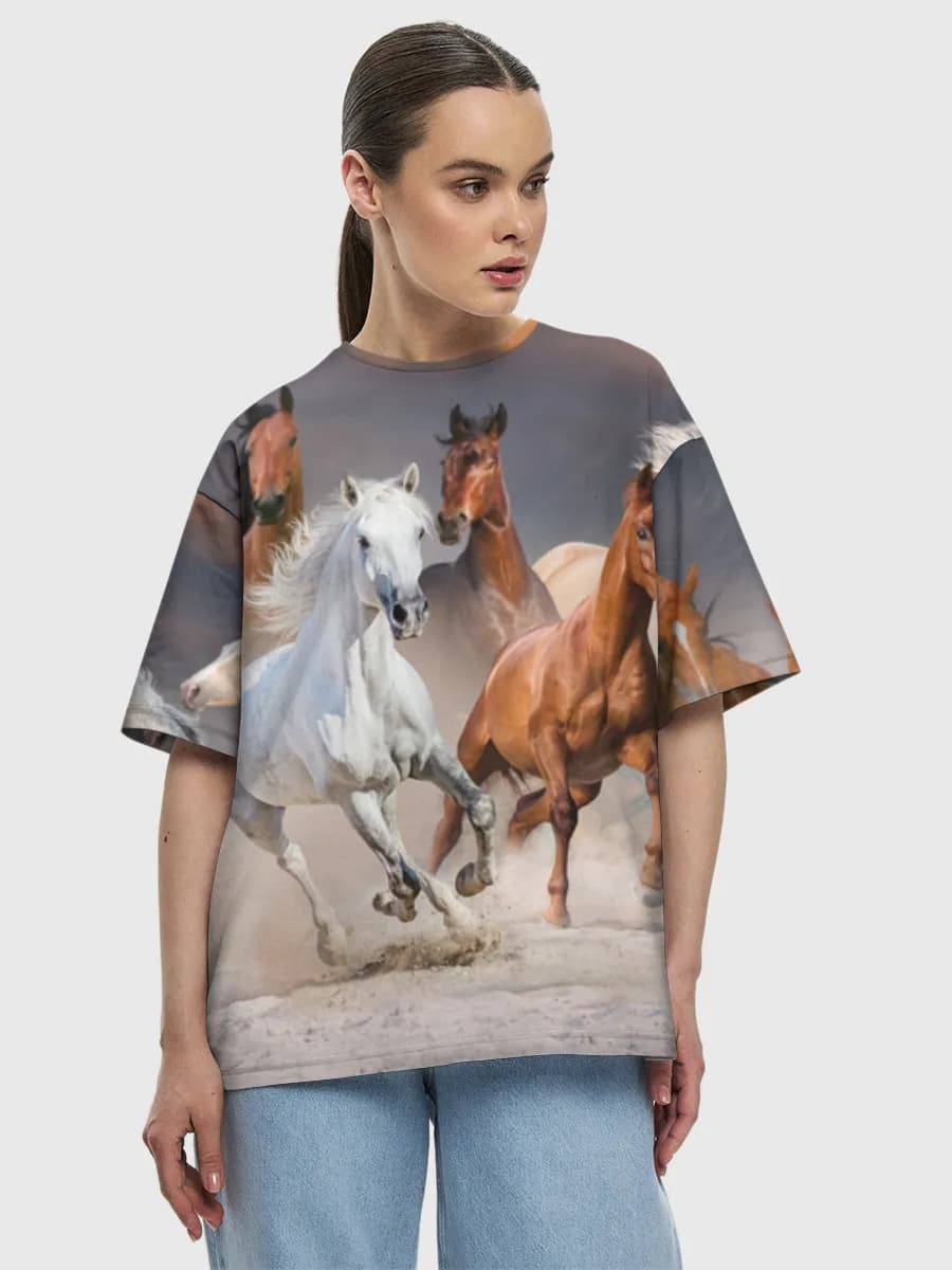 Women's oversized cotton T-shirt