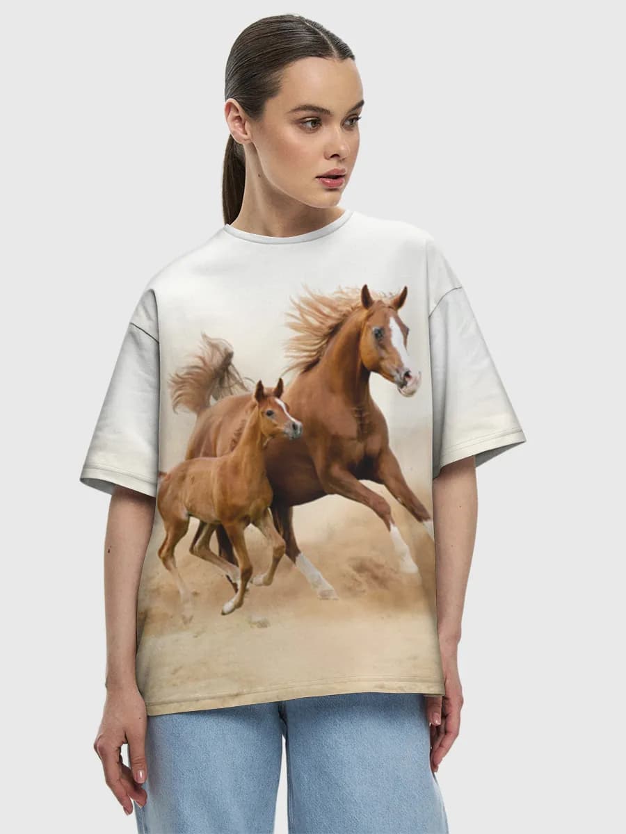 Mare And Foal Gallop