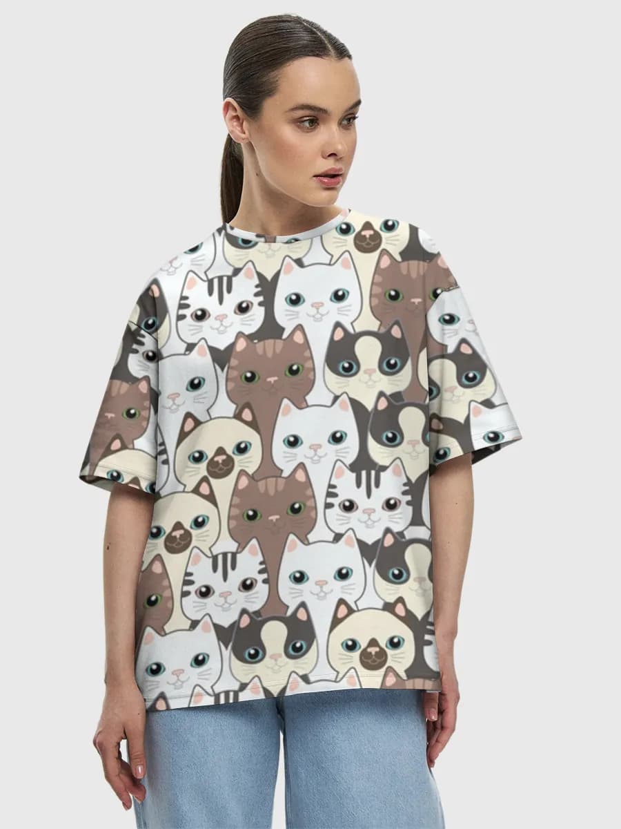 Women's oversized cotton T-shirt