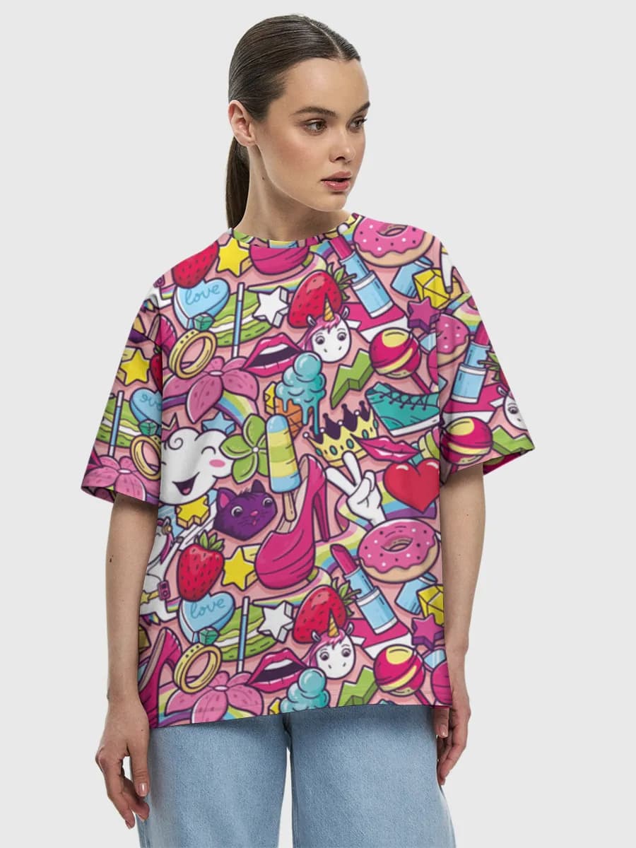 Women's oversized cotton T-shirt