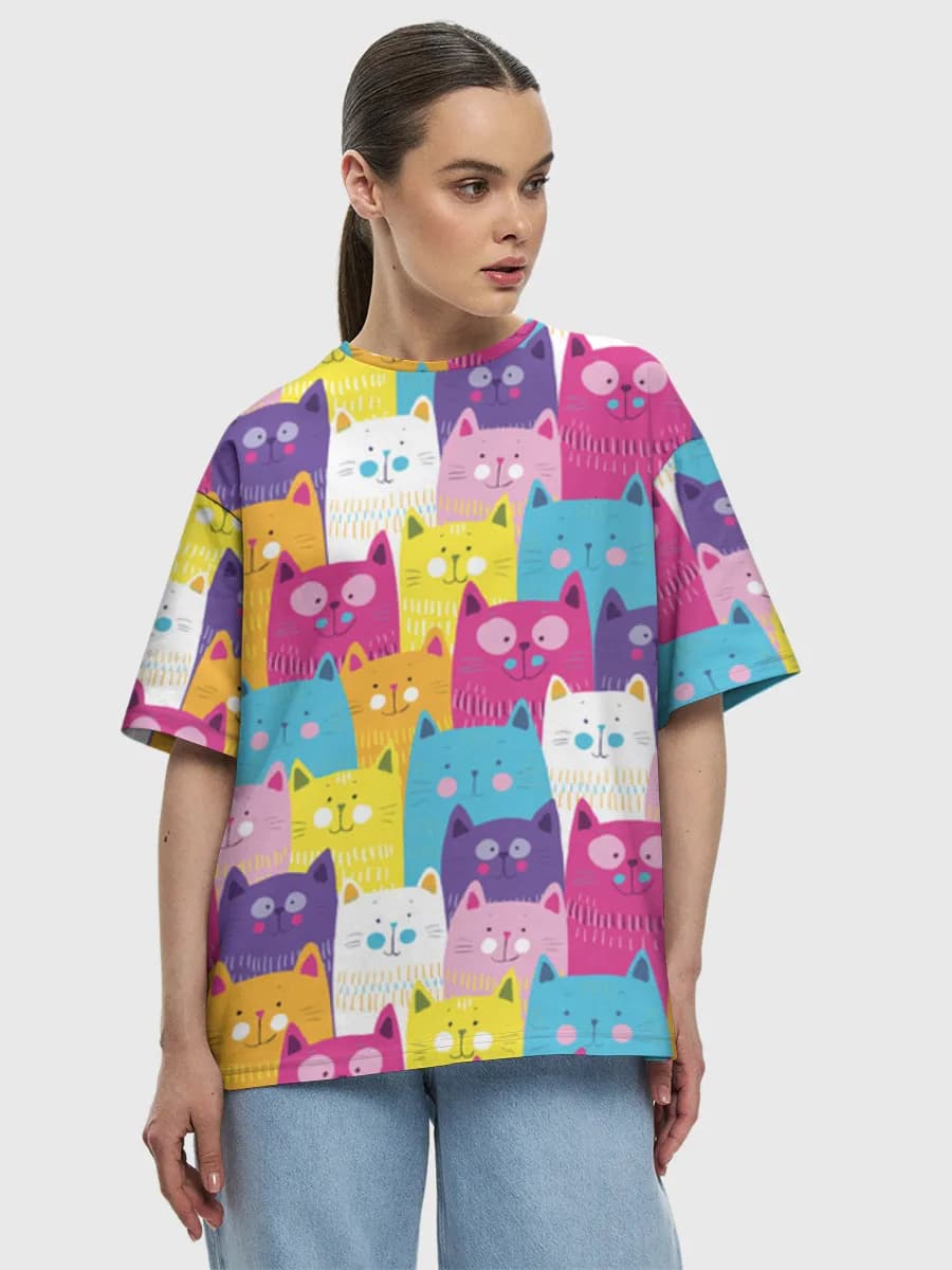 Women's oversized cotton T-shirt
