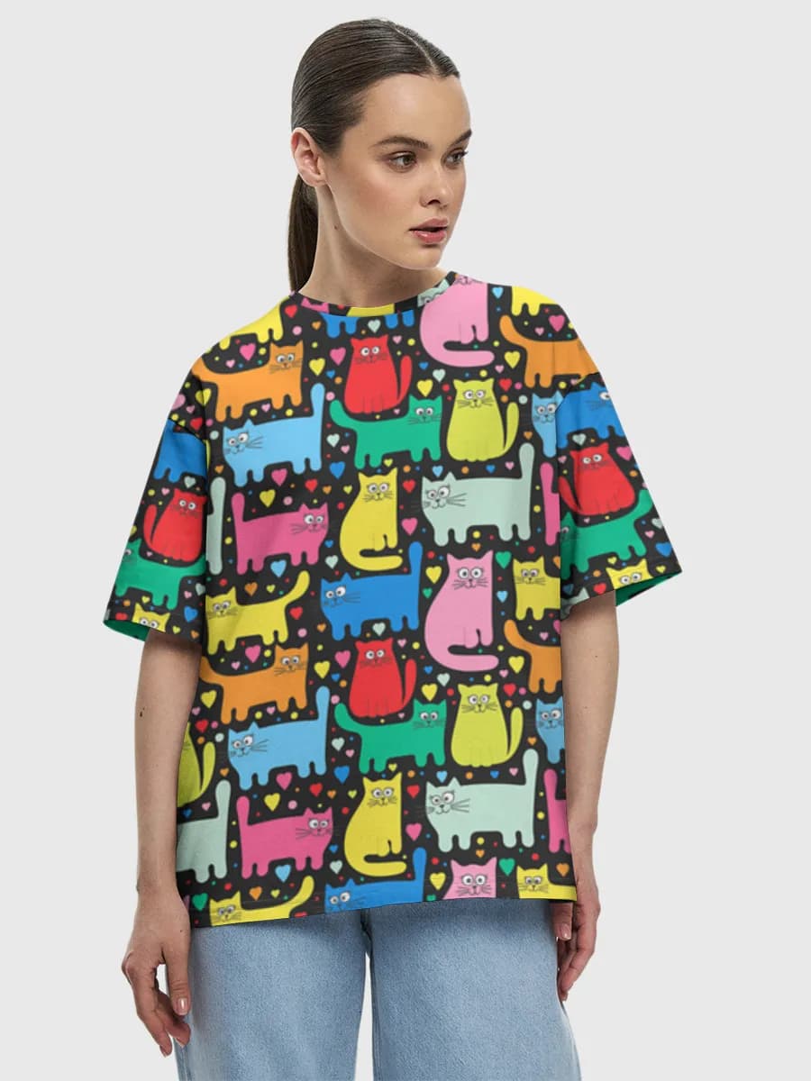 Women's oversized cotton T-shirt