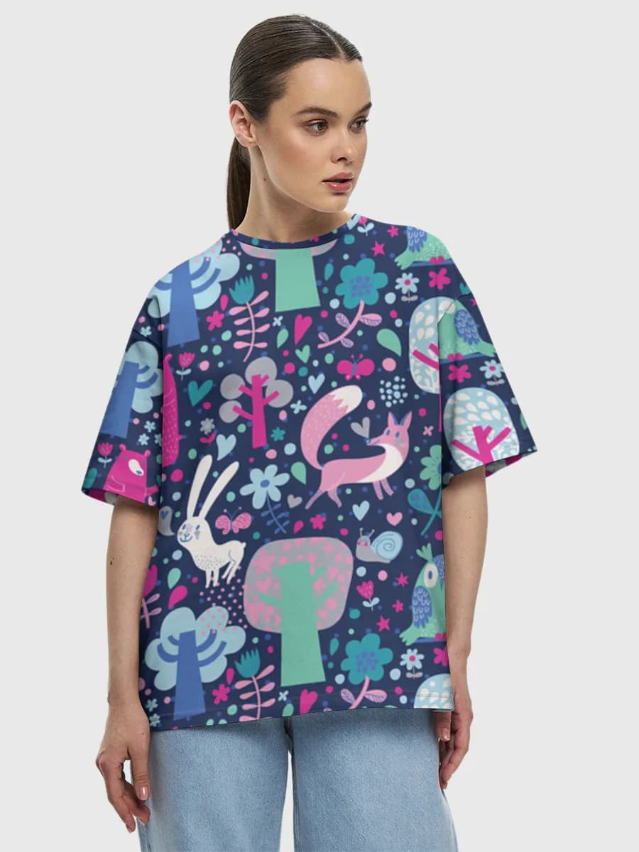 Women's oversized cotton T-shirt