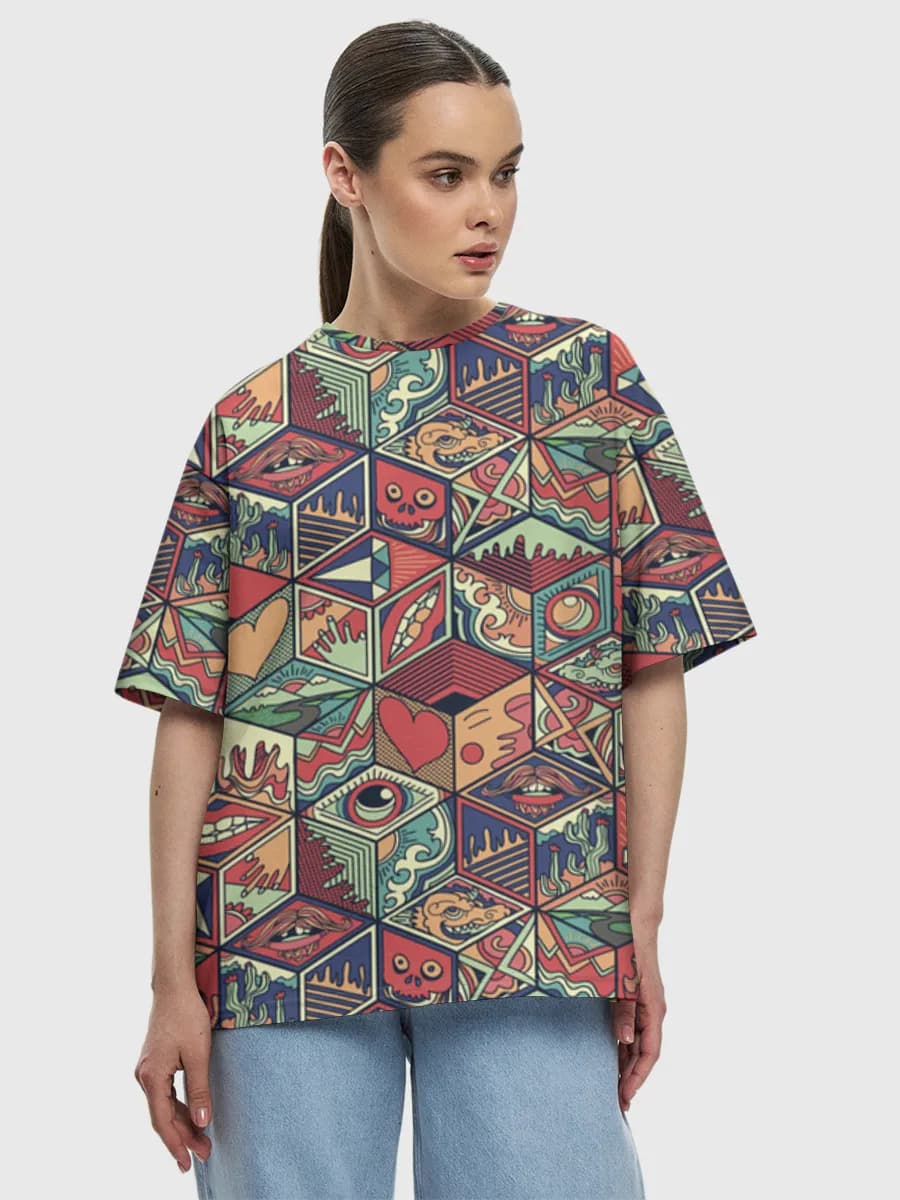 Women's oversized cotton T-shirt