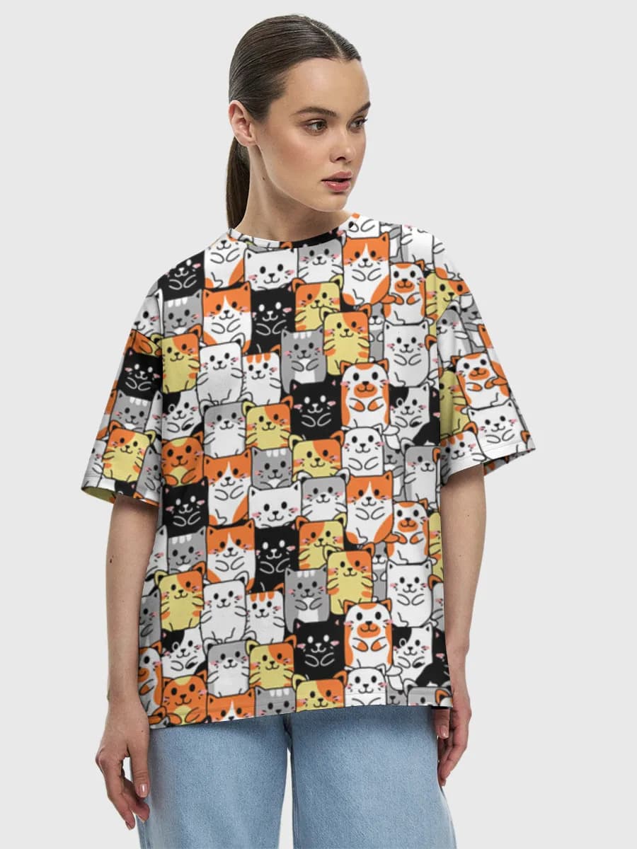 Women's oversized cotton T-shirt