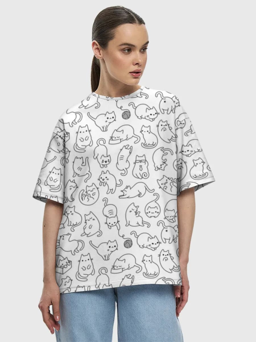 Women's oversized cotton T-shirt