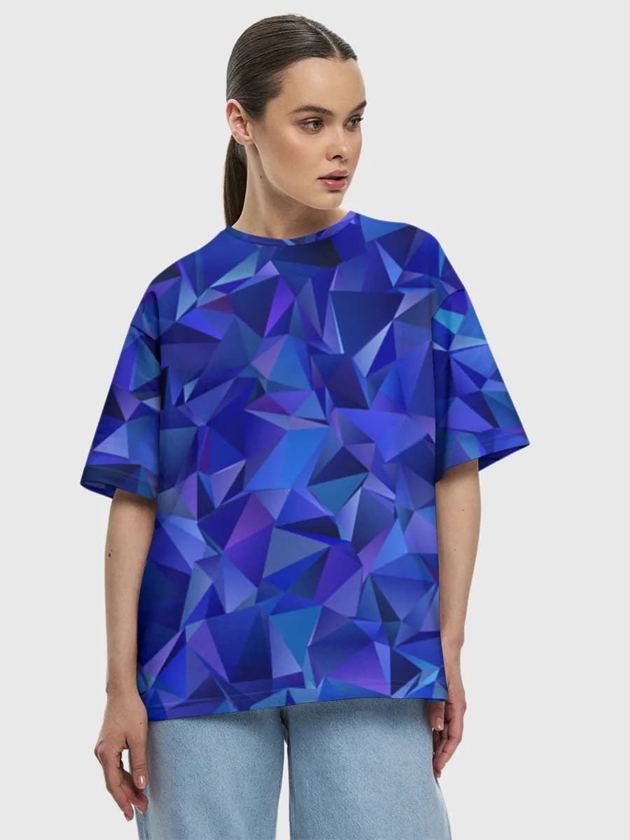 Blue Low Poly Crystals