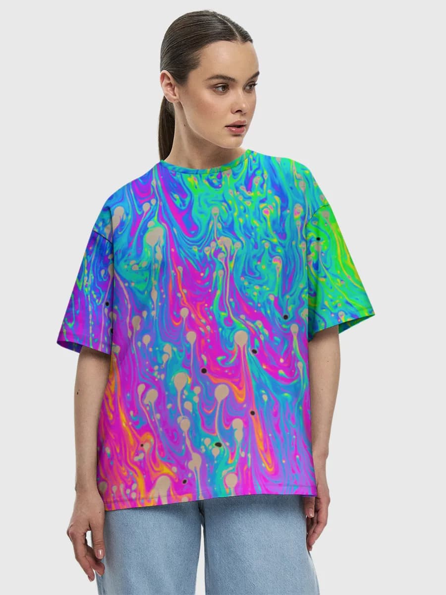 Neon Psychedelic Marble Swirl